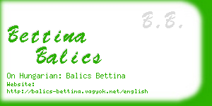 bettina balics business card